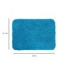 Teal Blue Solid 100% Polyester AntiSkid Bathmat