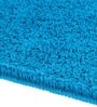 Teal Blue Solid 100% Polyester AntiSkid Bathmat