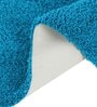 Teal Blue Solid 100% Polyester AntiSkid Bathmat