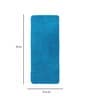 Teal Blue Solid 100% Polyester AntiSkid Bathmat