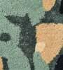 Buy Teal Wool and Viscose Abstract 4 x 6 Feet Hand Tufted Carpet