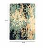 Buy Teal Wool and Viscose Abstract 4 x 6 Feet Hand Tufted Carpet
