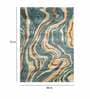 Buy Teal Wool and Viscose Abstract 4 x 6 Feet Hand Tufted Carpet