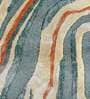 Buy Teal Wool and Viscose Abstract 4 x 6 Feet Hand Tufted Carpet