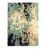 Buy Teal Wool and Viscose Abstract 6 x 8 Feet Hand Tufted Carpet