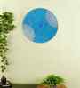 Teal Colour Engineered Wood 3D Textured 15 Inch Wall Art