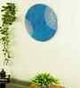 Teal Colour Engineered Wood 3D Textured 15 Inch Wall Art