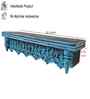 Teal Colour Solid Wood Handcarved Floating Wall Shelf