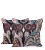 Green Traditional Cotton 18 X 18 Inches Cushion Covers (Set Of 2)
