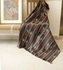 Teal Cotton Stripes 60X46 Inches Reversible Throw