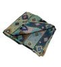 Teal Cotton Traditional 60X50 Inches Reversible Throw
