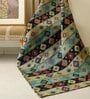 Teal Cotton Traditional 60X50 Inches Reversible Throw