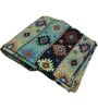Teal Cotton Traditional 60X50 Inches Reversible Throw
