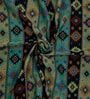 Teal Cotton Traditional 60X50 Inches Reversible Throw