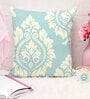 Teal Cotton Ethnic motif 16x16 inches Cushion Covers (Pack of 5)
