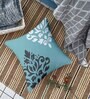 Teal Cotton Ethnic motif 16x16 inches Cushion Covers (Pack of 5)