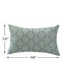 Teal Cotton Ethnic motif 18x12 inches Cushion Covers (Pack of 2)