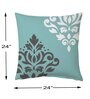 Teal Cotton Ethnic motif 24x24 inches Cushion Covers (Pack of 2)