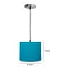 Caen Teal Cotton Hanging Light