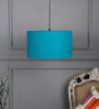 Troyes Teal Cotton Hanging Light