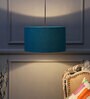 Troyes Teal Cotton Hanging Light