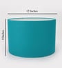 Demarius Teal Cotton Fabric Solid Lampshade