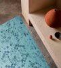 Teal Cotton Abstract 4 x 6 Feet Dhurrie