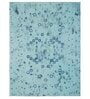 Teal Cotton Abstract 4 x 6 Feet Dhurrie