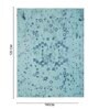 Teal Cotton Abstract 4 x 6 Feet Dhurrie