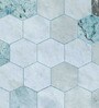 Hexagon (70x13) Teal Blue Cotton Table Runner