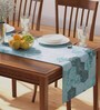Hexagon (70x13) Teal Blue Cotton Table Runner