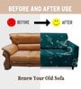 Teal Ethnic motif (3 seater) Sofa Cover & (Pack of 2) Single Seater Sofa Cover