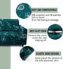 Teal Ethnic motif (3 seater) Sofa Cover & (Pack of 2) Single Seater Sofa Cover