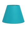 Teal Fabric Shade Table Lamp, Modern Bedside & Desk Lamp with Metal Base for Bedroom, Living Room & Home Decor