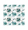 Teal Floral 150 TC Cotton Single Bed Sized Bed Sheets With 1 Pillow Cover