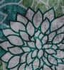 Teal Green Floral Polyester 8' X 10' Machine Made Carpet
