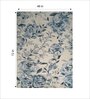 Teal Floral Wool 4 ft x 6 ft Hand Tufted Carpet