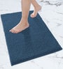 Teal Solid Microfibre 24x16 Inches Bath Mat