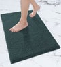 Teal Solid Microfibre 24x16 Inches Bath Mat