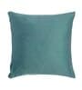 Teal Green Holland Velvet Solid 16X16 Inches Cushion Cover