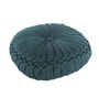 Teal Green Polyester Round Shaped Cushion