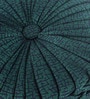 Teal Green Polyester Round Shaped Cushion
