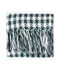 Teal Green Woven Cotton Checkered 50X60 Inches Throw
