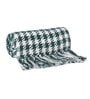 Teal Green Woven Cotton Checkered 50X60 Inches Throw