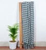 Teal Green Woven Cotton Checkered 50X60 Inches Throw