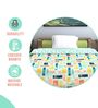 Teal Grey Microfiber Abstract 120 Gsm Single Comforter