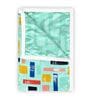 Teal Grey Microfiber Abstract 120 Gsm Single Dohar