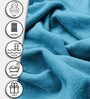 Teal Microfiber Solid 450 GSM Bath Towel