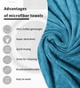 Teal Microfiber Solid 450 GSM Bath Towel