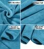 Teal Microfiber Solid 450 GSM Hand Towel (Set of 2)